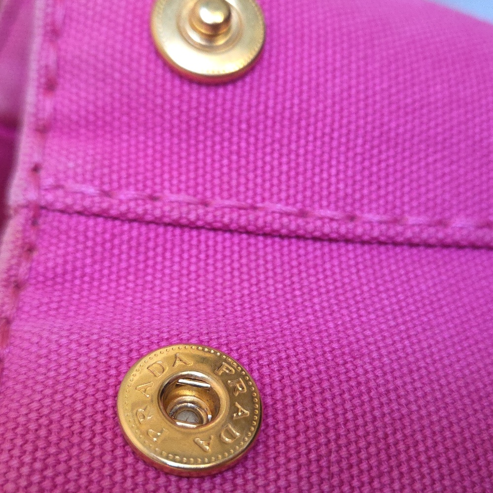 PRADA Signature Canapa Pink Tote Bag - Picture 5 of 17